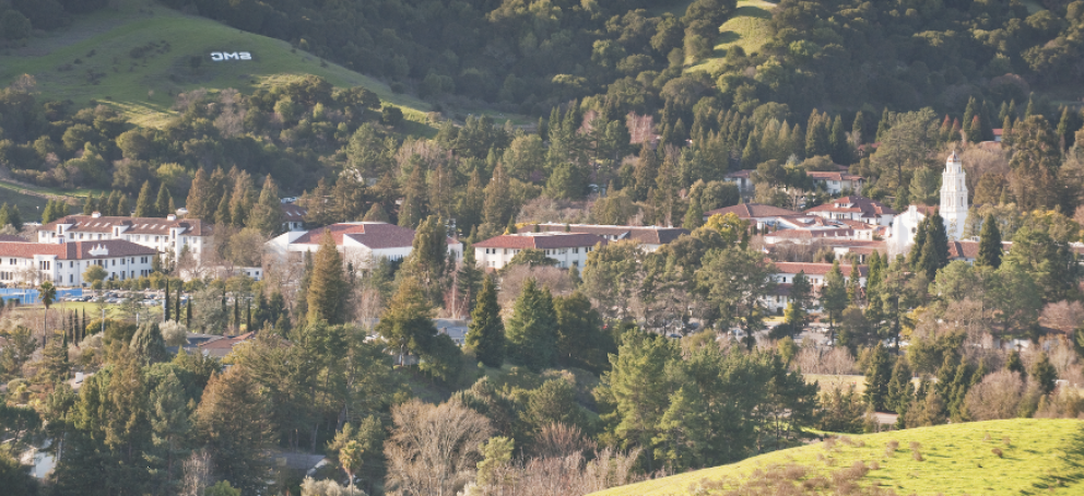 An areal shot of the Saint Mary's campus  